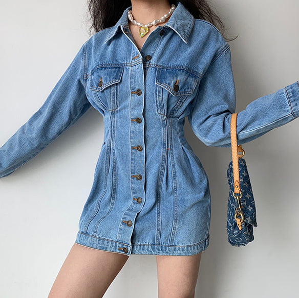 Ifomat Designer Chic Denim Dress