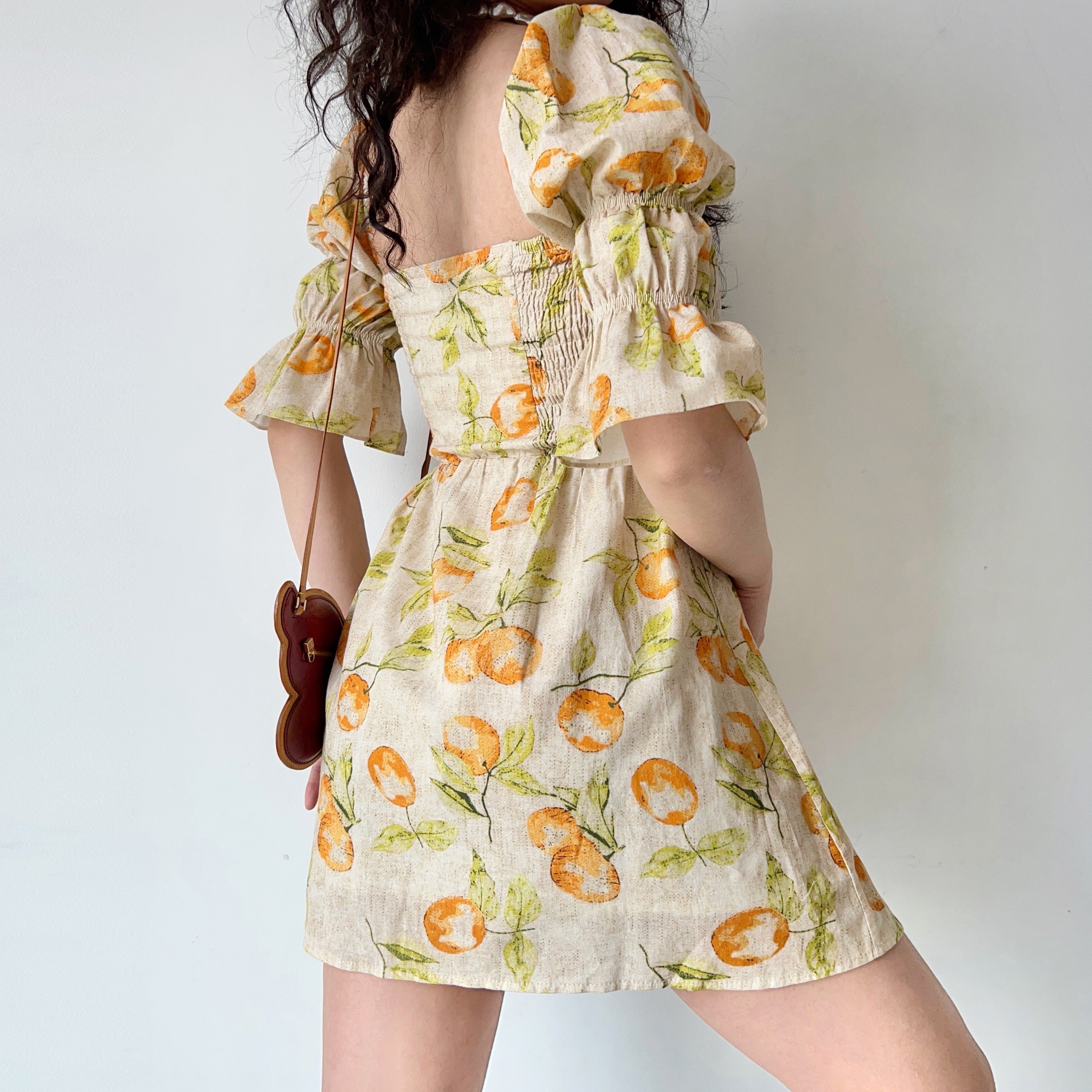 Ifomat Sweet Clementine A-Line Dress