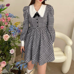 Ifomat Penny Houndstooth Doll Dress