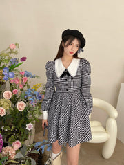 Ifomat Penny Houndstooth Doll Dress