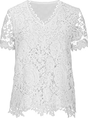 Marry Me Lace Short Sleeve Top - 3 Colors