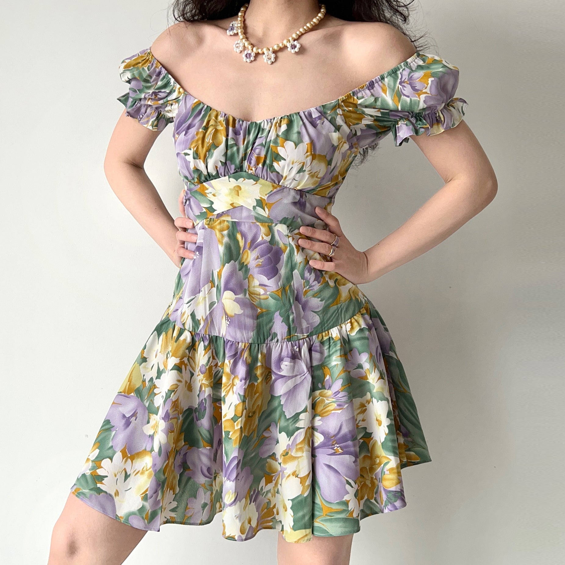 Ifomat Flora Oil Painting Dress