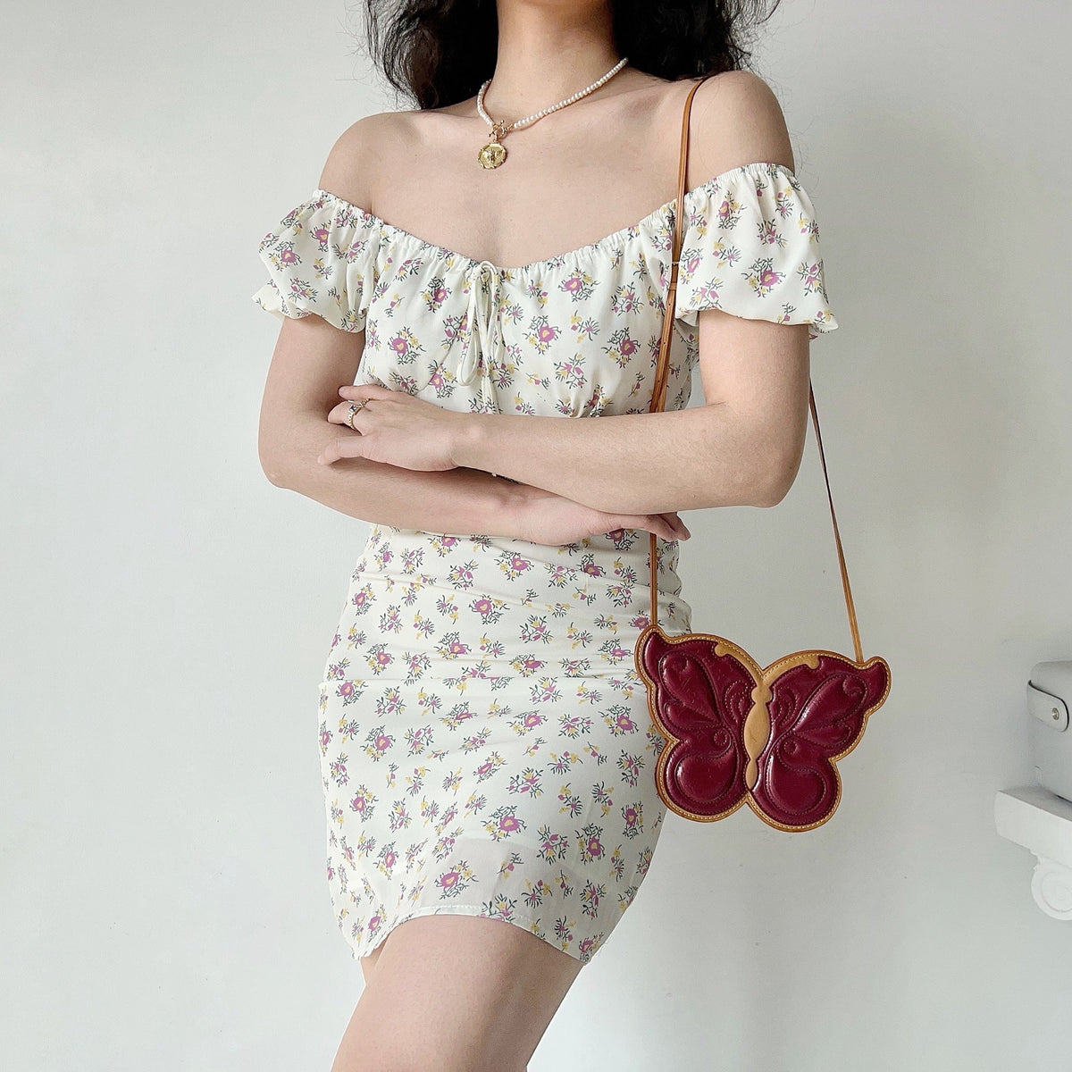 Ifomat Flower Bebe Puff Dress