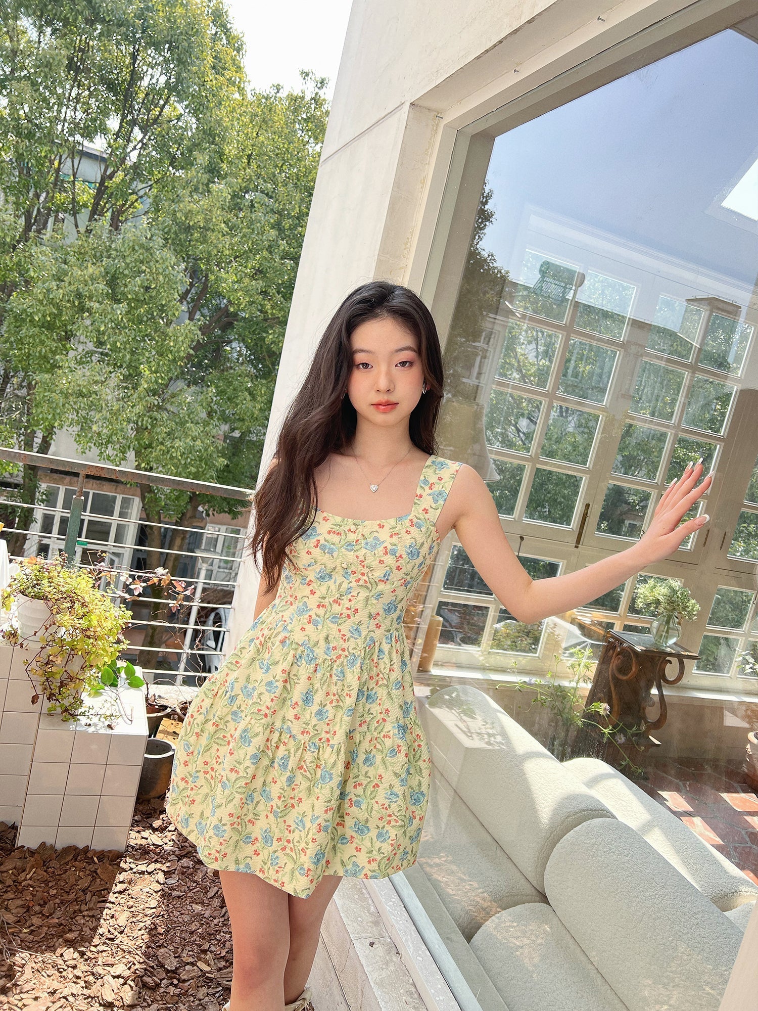 Ifomat Magical Meadow Floral Romper Dress