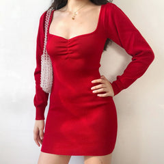 Ifomat Oxford Longsleeve Knit Dress