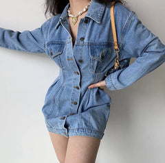 Ifomat Designer Chic Denim Dress