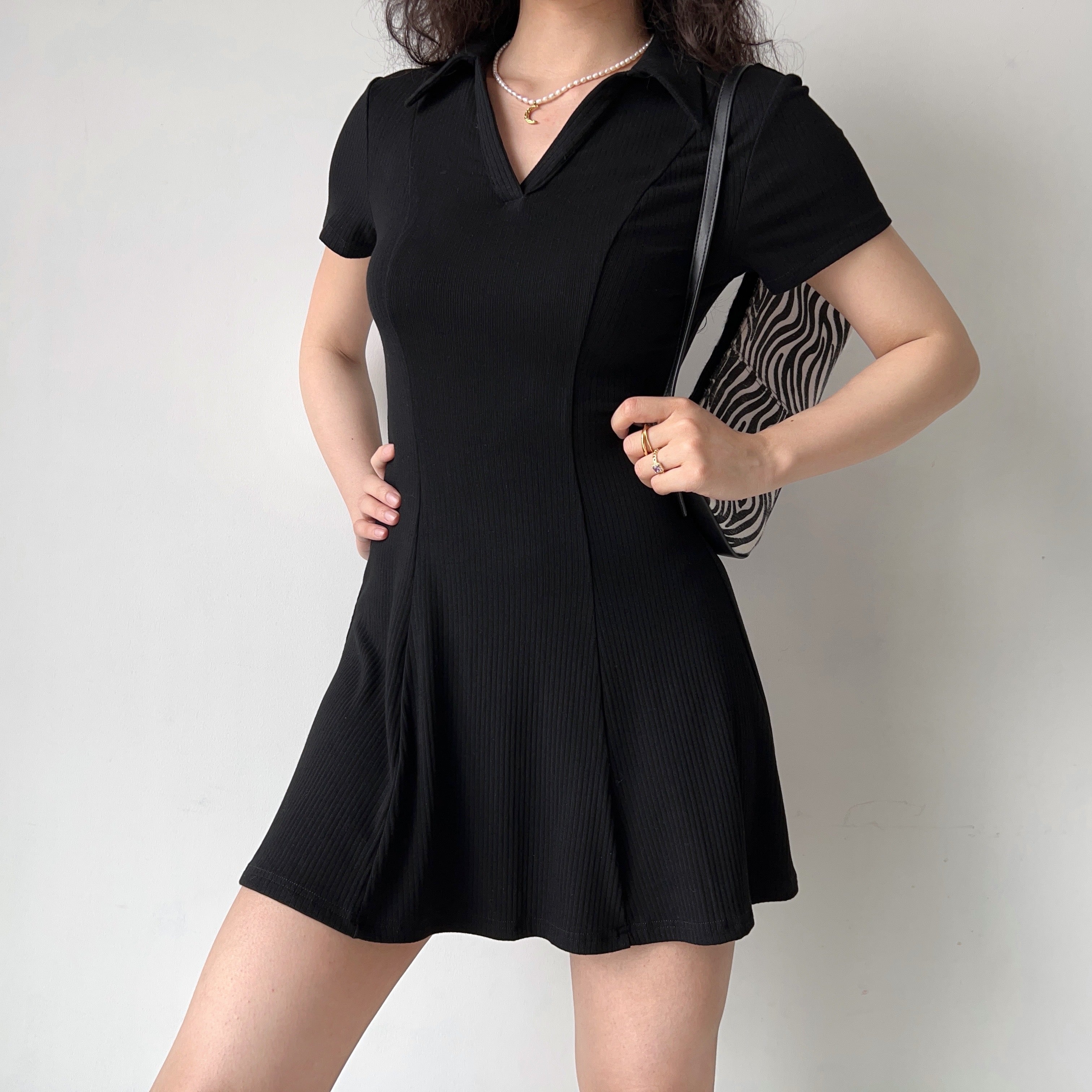 Ifomat Chic Touch Collar Dress