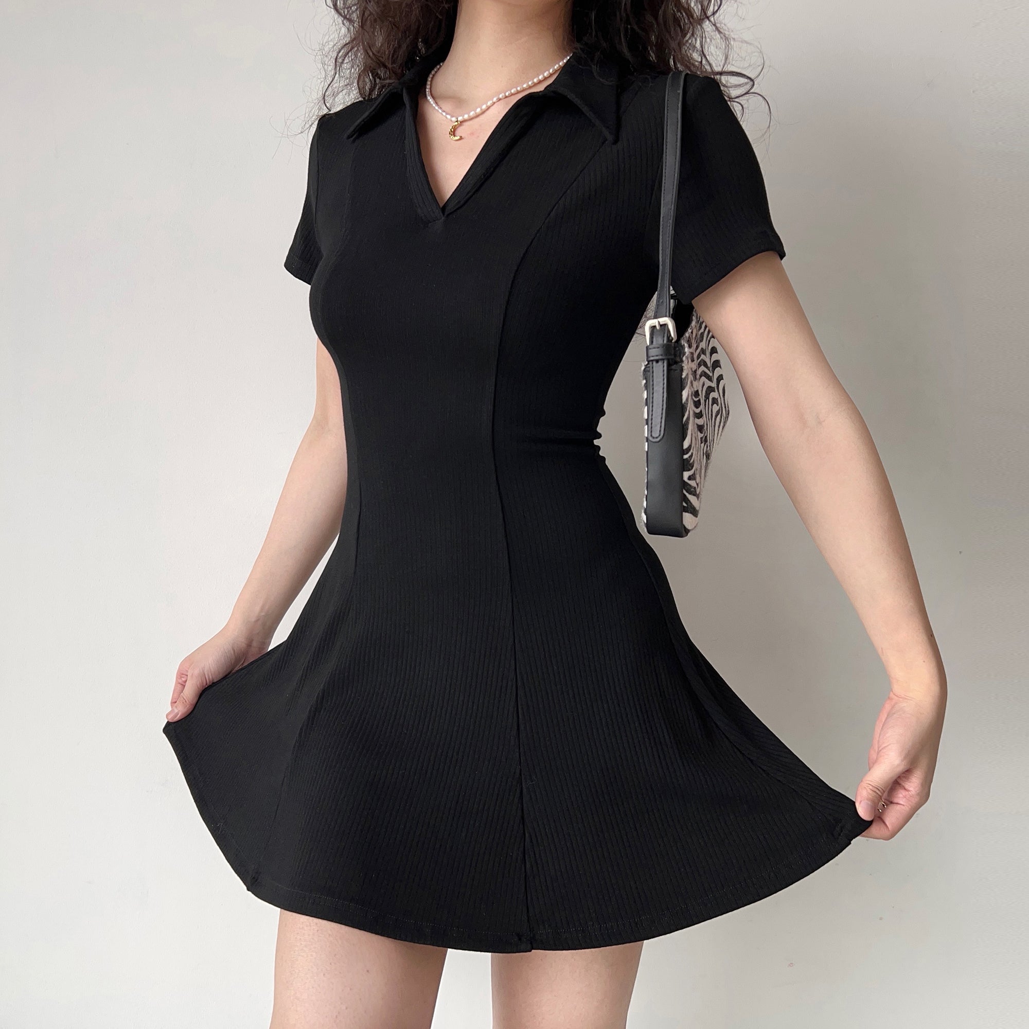 Ifomat Chic Touch Collar Dress