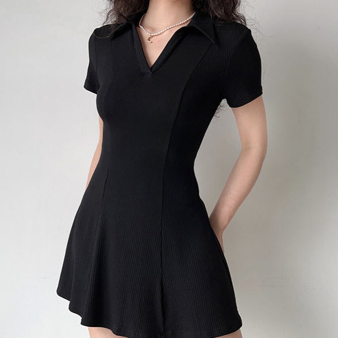 Ifomat Chic Touch Collar Dress