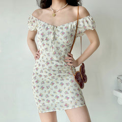 Ifomat Flower Bebe Puff Dress