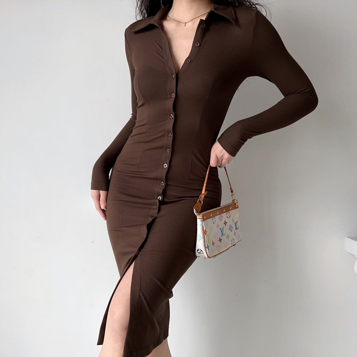 Ifomat Marlene Bodycon Midi Dress