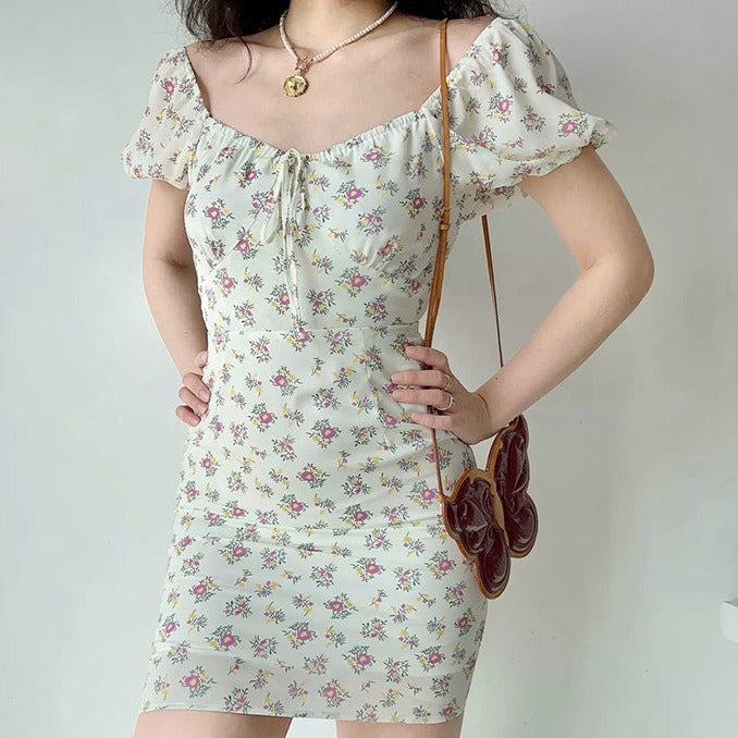 Ifomat Flower Bebe Puff Dress