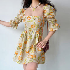 Ifomat Sweet Clementine A-Line Dress