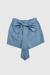 Oviya Bow Fringe Short Jeans