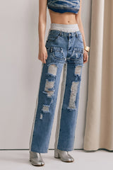 Reem DeconstructedTorn Jeans