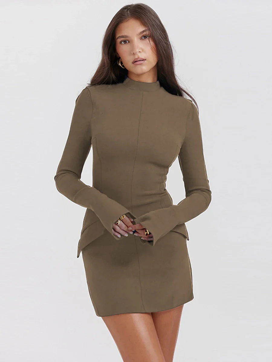 Mesh Print Sexy Mini Dress O Neck Long Sleeve Slim See Through Slim Streetwear Retro Dresses For Women Night Club Party Vestidos