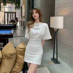 Party Vintage Fashion Bodycon Summer Light Dress Casual Women's Dresses Sexy Wrap Prom Bag Hip Tunics Mini Short Korean Loose