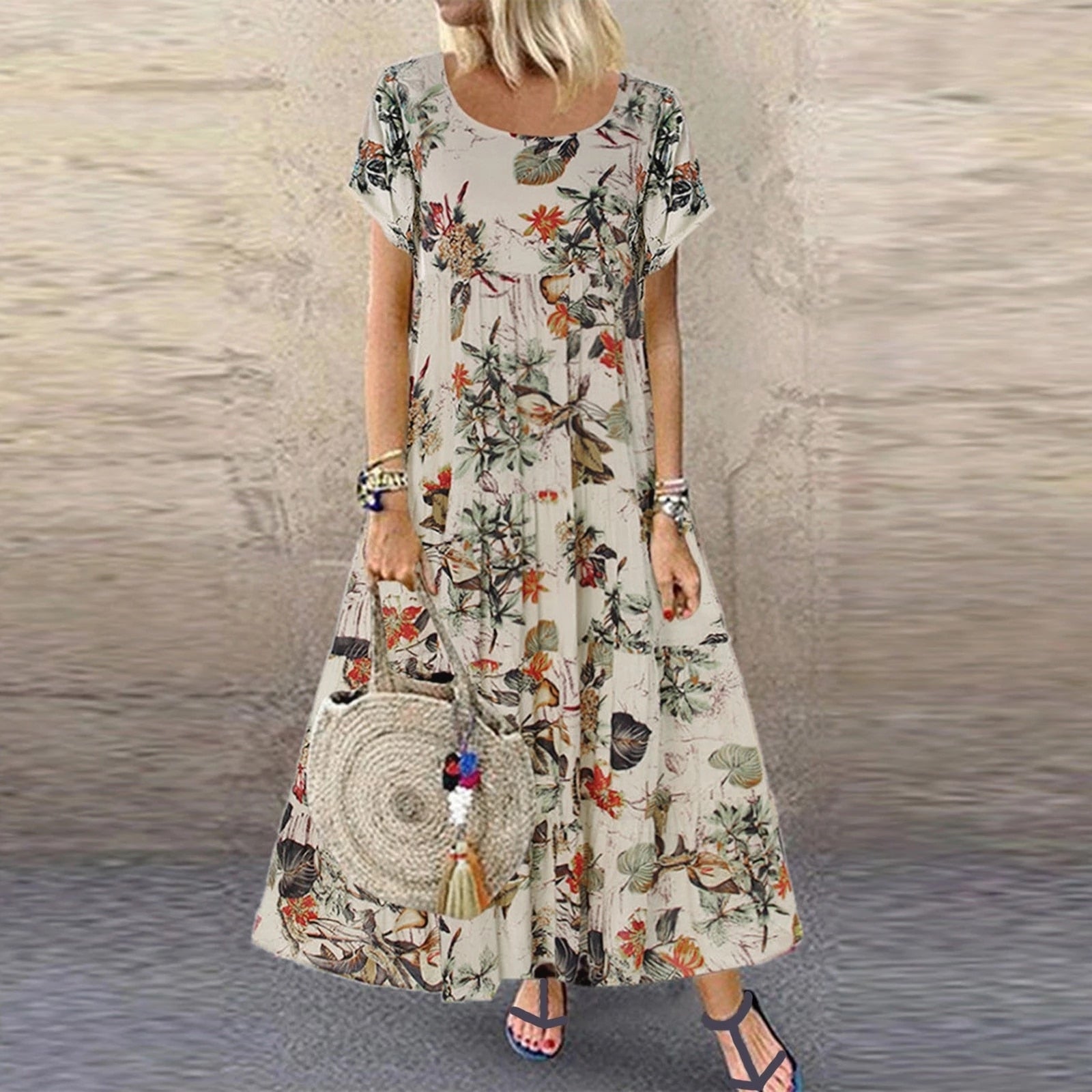Bohemian Casual Maxi Dress Casual