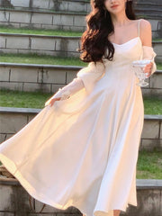 Female Prom Clothes Summer New Elegant Spaghetti Strap Vestidos Slim Mujer Evening Wedding Party Fashion Midi Dress For Women