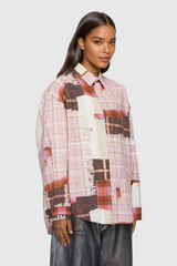 Trisha Grid Shirt In Pink