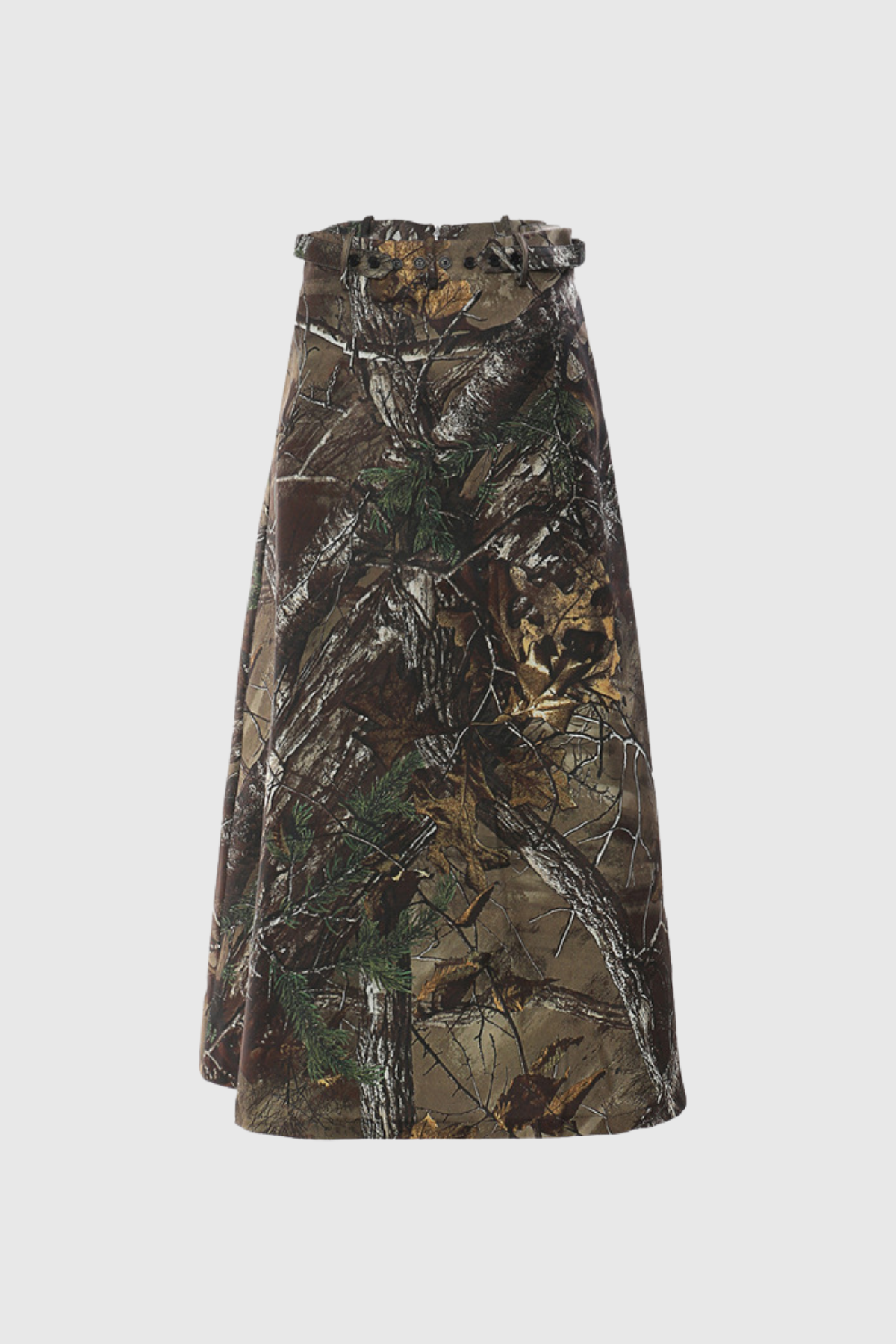 Vidhi Camouflage Print Buckle Skirt