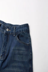 Violet Solid Hollow Jeans