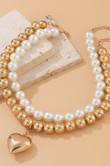 Yara Pearl Love Necklace