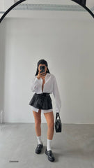 2024 New Fashion Dress Woman Style  Oversized Shirt as Dress BF23S25048 White