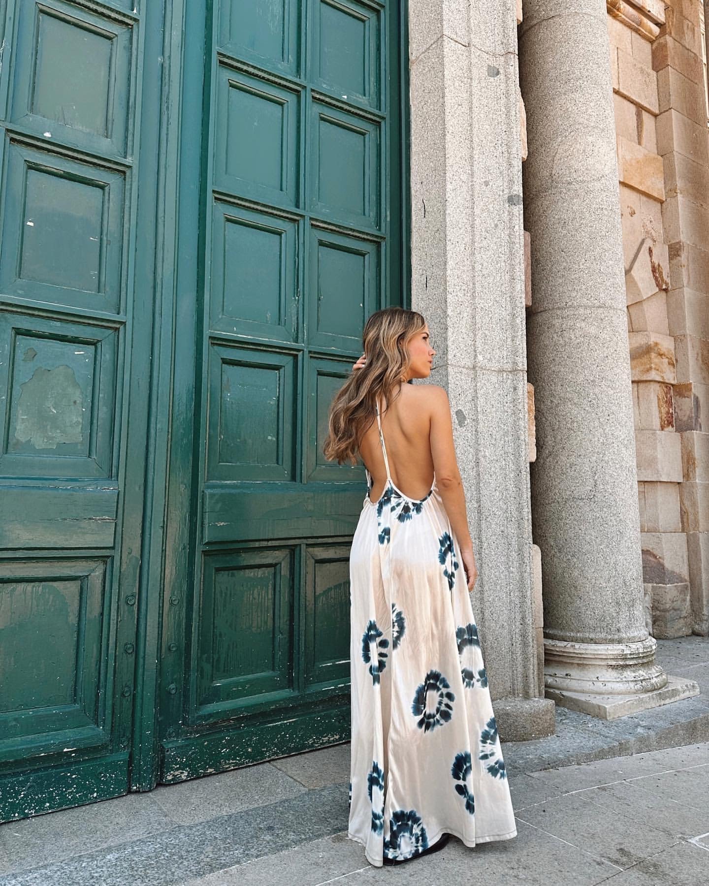 2024 New Fashion Dress Woman Style  Sexy Satin Backless V Neck Elegant Long Dress Multi