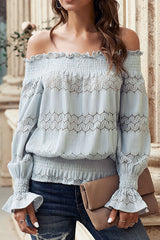 Cherished Memories Off Shoulder Lace Top