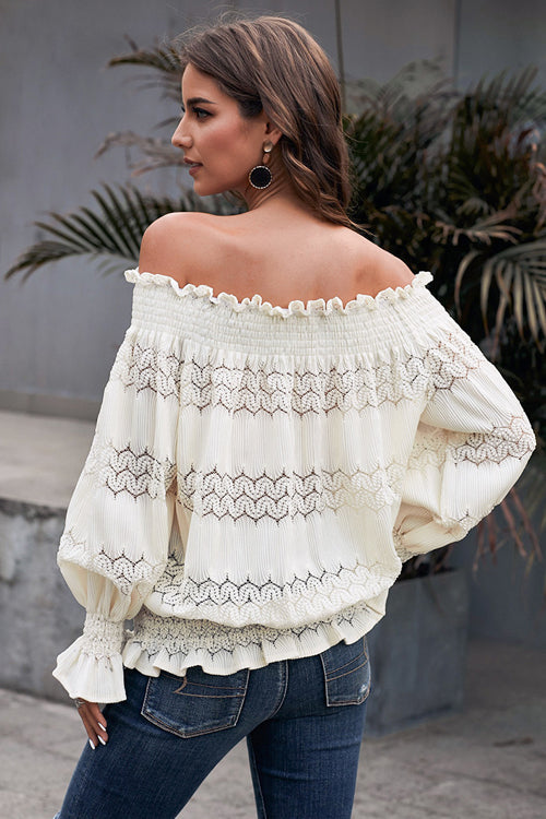 Cherished Memories Off Shoulder Lace Top