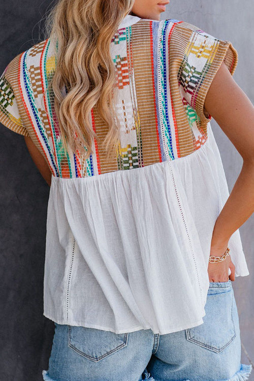 Preorder-Keep Dreamin' Tassel Boho Embroidered Top - 2 Colors