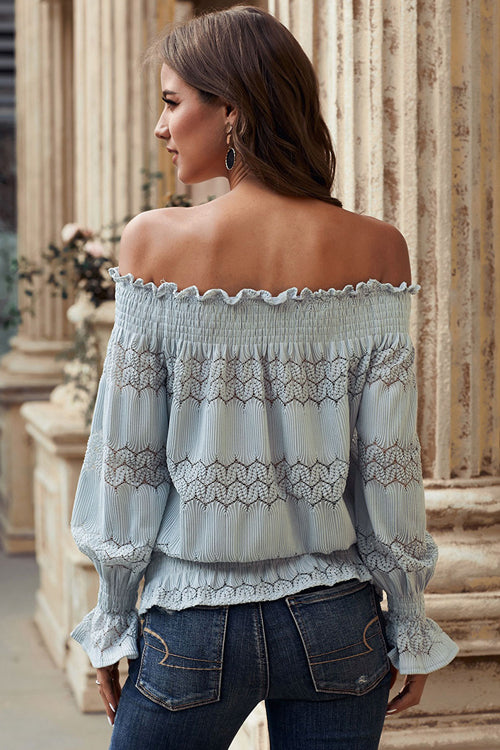 Cherished Memories Off Shoulder Lace Top