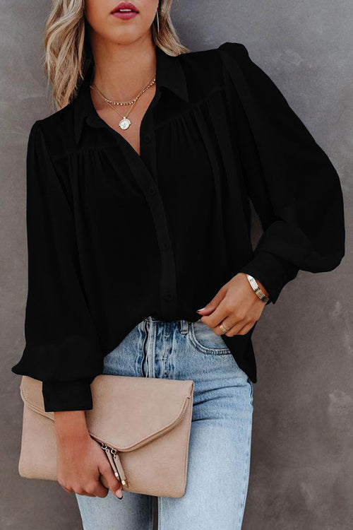 Crush Ready Button Down Long Sleeve Top