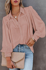 Crush Ready Button Down Long Sleeve Top