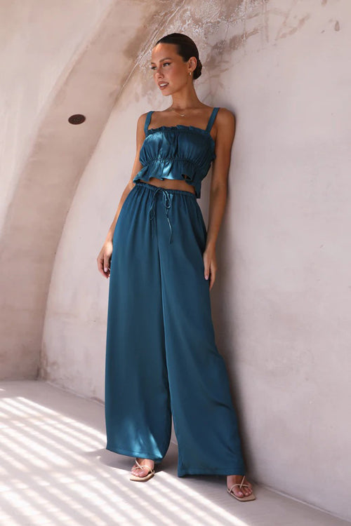 Set for Paradise Sleeveless Wide-Leg Two-Piece Set - 5 Colors