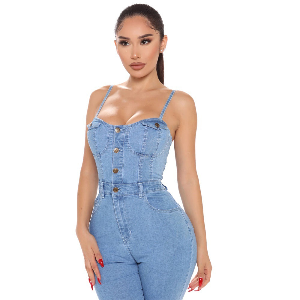 Casual Denim Jumpsuit