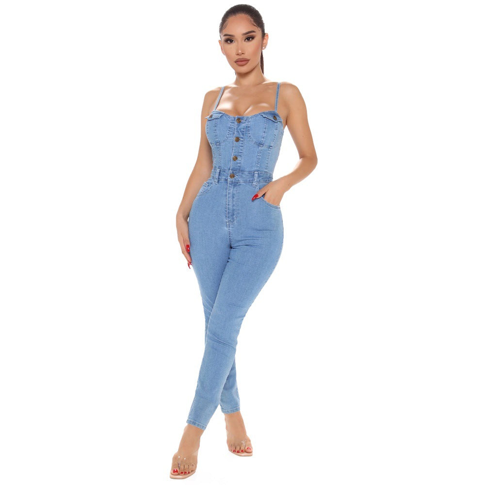 Casual Denim Jumpsuit