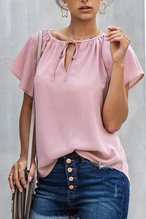 Sweet Like Me Ruffle Short Sleeve Top - 4 Colors