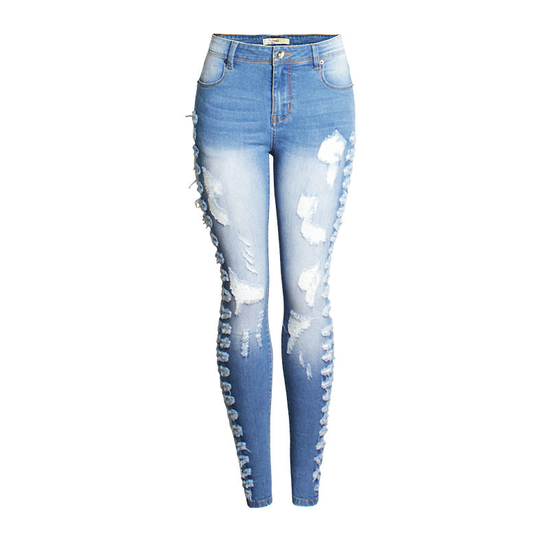 Ripped Slim Fit Stretch Jeans