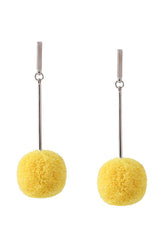 Fluffy Ball Hanging Earrings