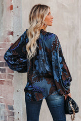 Sweet Side Printed Statement Sleeve Top