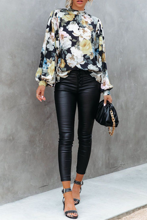 You're Gorgeous Floral Print Long Sleeve Top