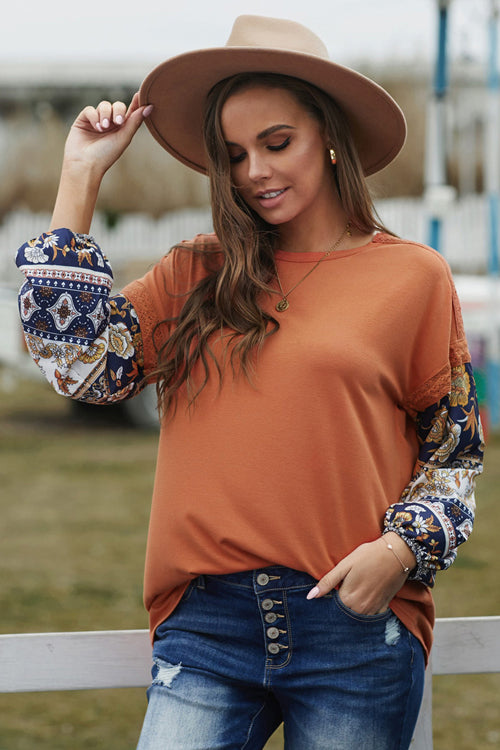 Sway My Way Boho Printed Long Sleeve Top