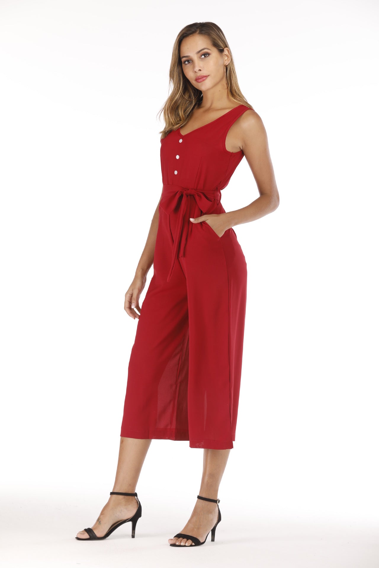 Halter Belt Jumpsuit