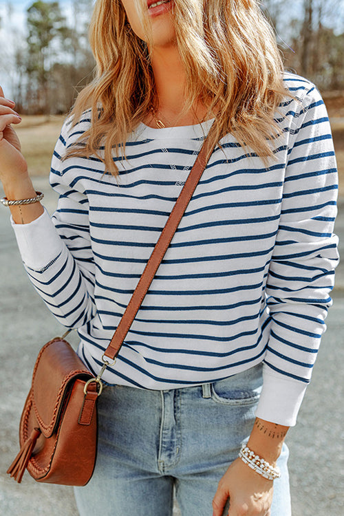 What A Day Striped Long Sleeve Top