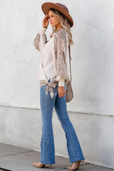 Sweetest Desire Print Wrap Knit Top