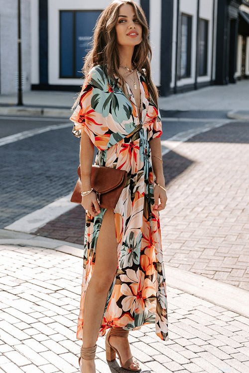 Still The One V-Neck Print Maxi Dress