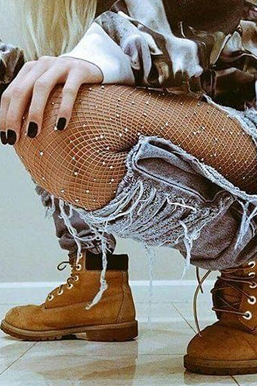 Sparkling Fishnet Stockings