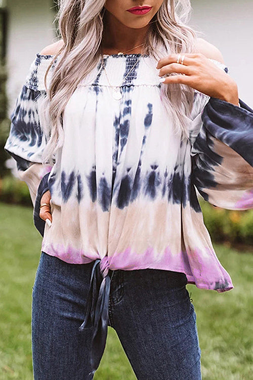 That Song Tie-Dye Off Shoulder Top